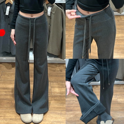 深灰色垂垂运动裤女秋冬