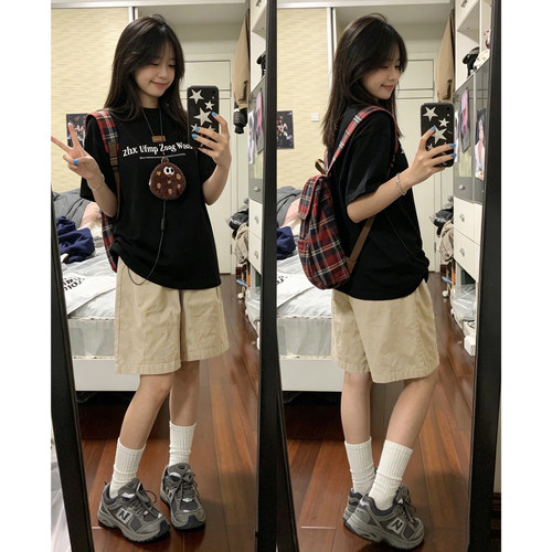 夏季薄款高腰小个子西装阔腿五分