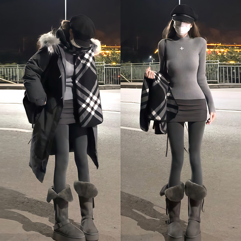 灰色复古毛呢半身裙女秋冬季新款高腰修身加绒a字小个子包臀短裙,女装/女士精品,半身裙,淘宝优惠券,粉丝福利购,淘宝优惠卷