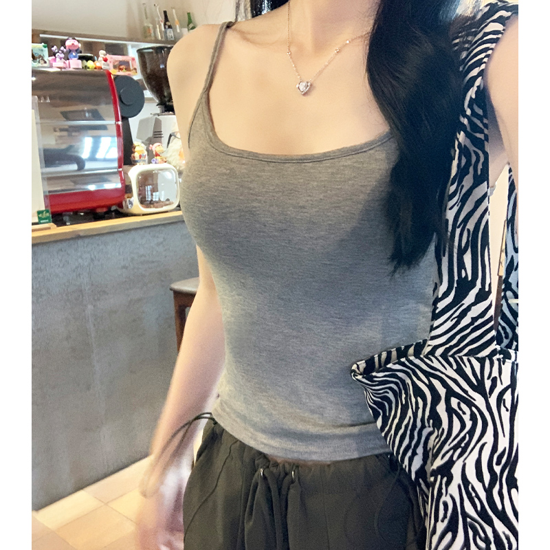 辣妹内搭外穿美背文胸带胸垫打底