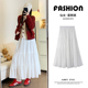高腰显瘦a字中长款 米白色半身裙女秋冬季 2025新款 春秋蓬蓬蛋糕裙