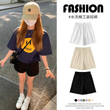 黑色运动短裤女2025新款夏季薄款高腰小个子阔腿裤休闲纯棉五分裤