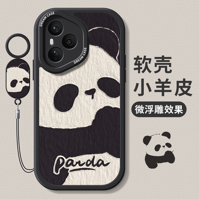 适用荣耀400手机壳黑白熊猫防摔