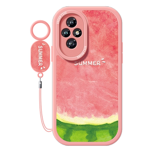 适用荣耀200手机壳女款100pro保护套全包honor90硅胶80gt防摔70pro+夏天60se磨砂50西瓜30青春版20软外壳简约