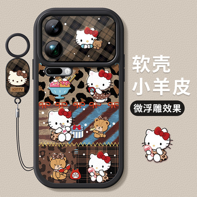 适用小米17promax手机壳复古KT猫