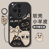 适用oppofindx7手机壳新款 findx6pro保护套硅胶findx5全包防摔7Ultra磨砂可爱findx3卡通猫咪5por女款 软外壳