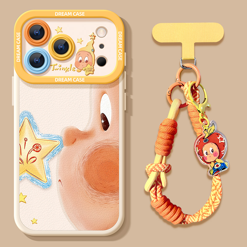 适用苹果17promax手机壳侧脸公仔