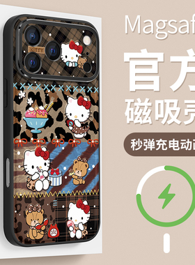 适用苹果17promax手机壳16女款iphone15保护套全包14plus防摔magsafe磁吸13pro硅胶12复古小猫11磨砂air外壳