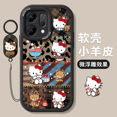 适用opporeno14手机壳复古KT猫