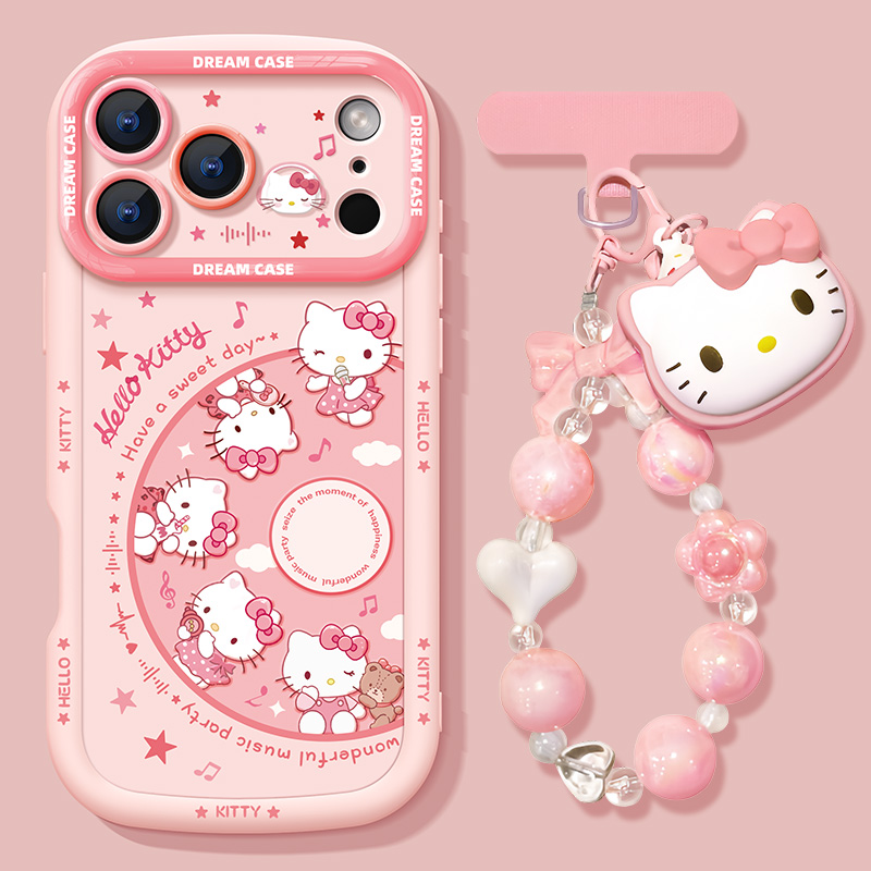 适用苹果17promax手机壳唱片KT猫