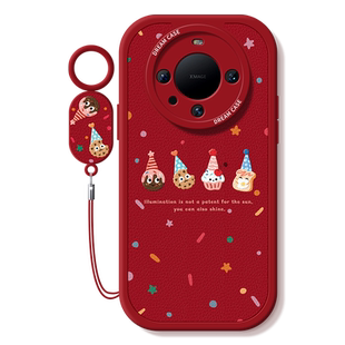 适用华为mate80pro手机壳mate70新年p60保护套50e全包pura硅胶mete40防摔30秋冬p40pro+软外壳20红色max圣诞