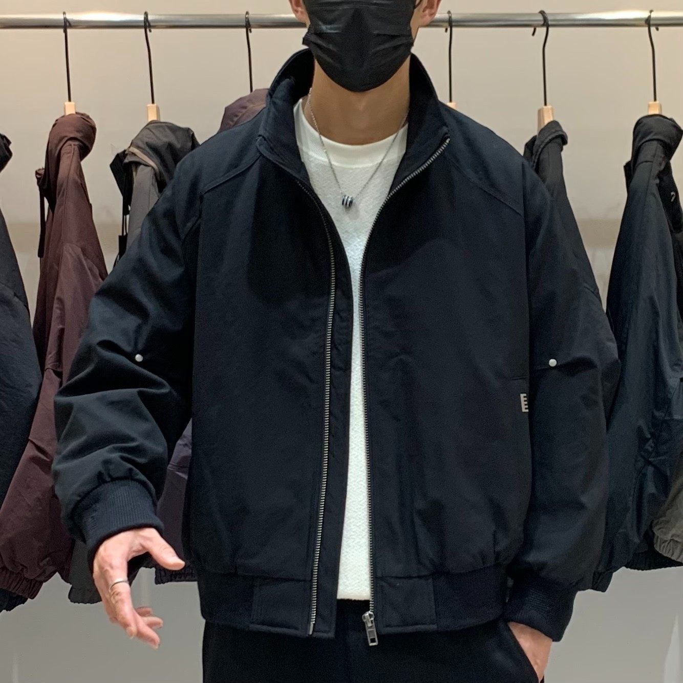 冬季韩版男立领羽绒服百搭潮流日系时尚复古高级感痞帅保暖羽绒衣