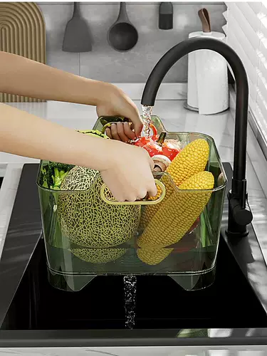 Легкая роскошная мытья овощная голубая кухонная рисунка базовый бассейн сетка красные фруктовые диск.