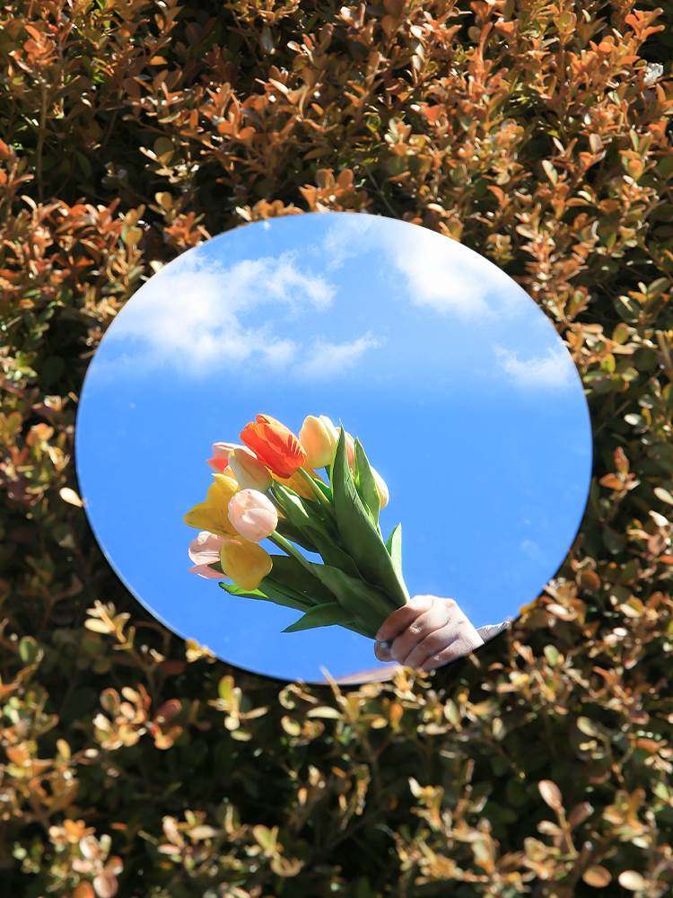 简约现代摄影道具镜子diy亚克力镜面贴拍摄拍照镜高清梳妆化妆镜