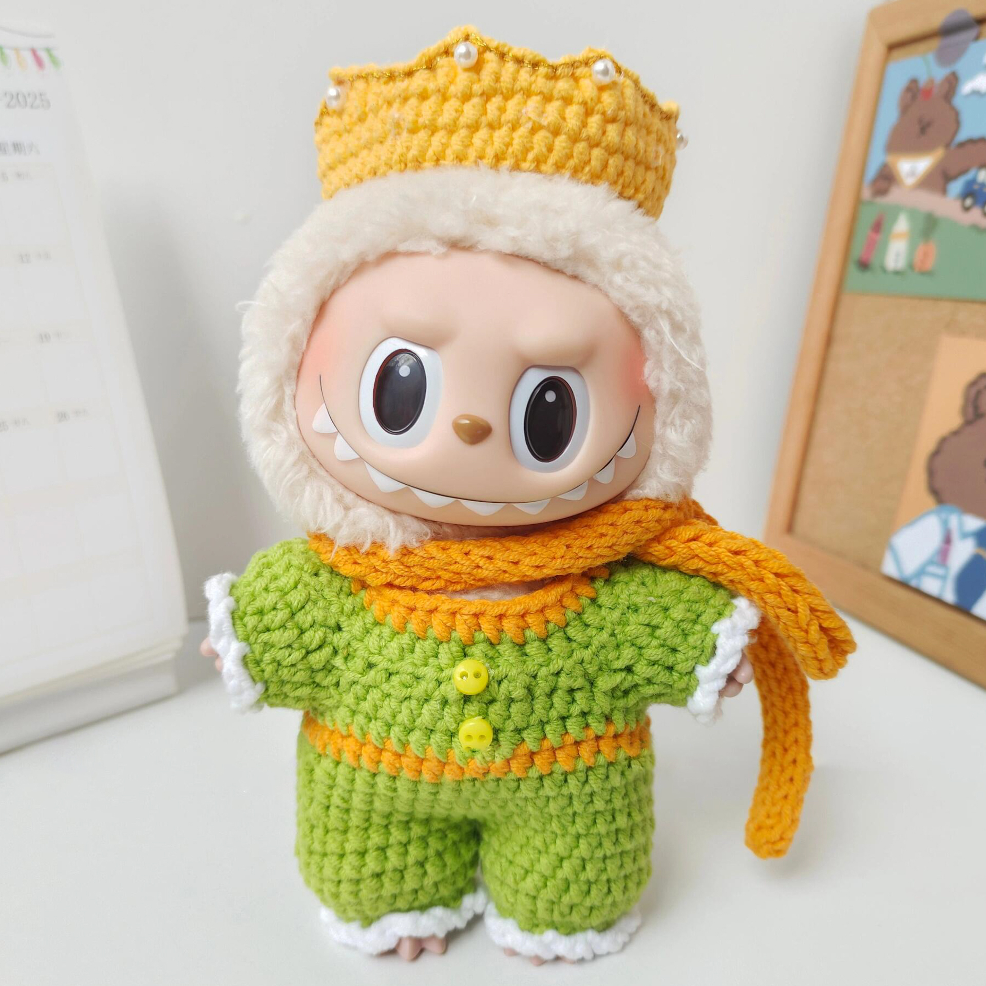 17cm泡泡玛特Labubu拉布布娃衣不含玩偶diy材料包小王子服饰替换