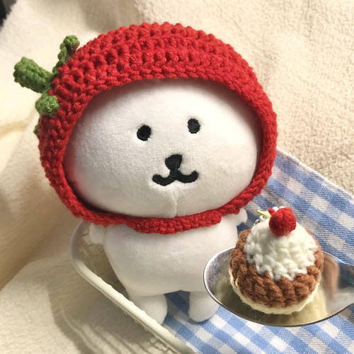 自嘲熊13cm挂件款玩偶Chiikawa韩国娃衣不含玩偶毛线材料番茄头套