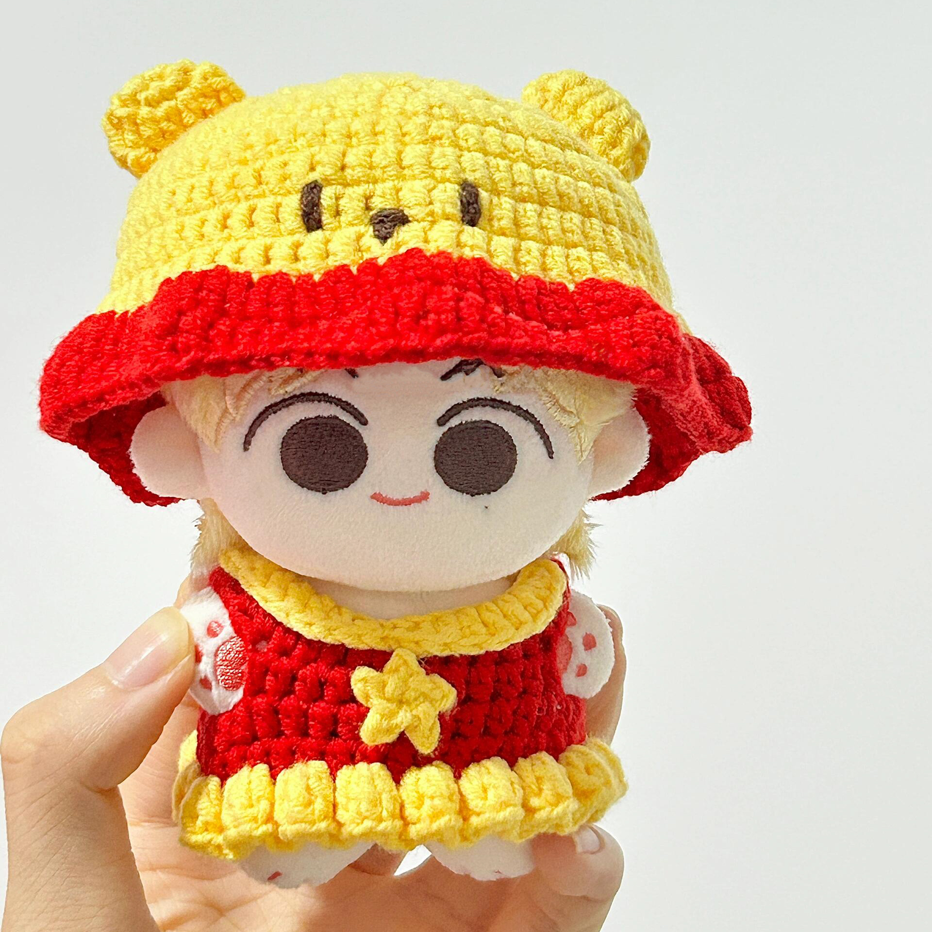 10cm棉花娃娃正常体海星体diy维尼熊套装娃衣材料包成品不售玩偶