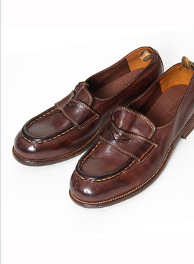 SCRT集喜瑭手工马皮圆头皮鞋乐福鞋M240632