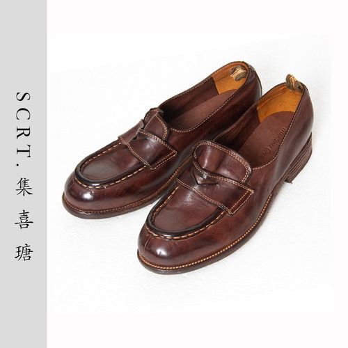 SCRT集喜瑭手工马皮圆头皮鞋乐福鞋M240632