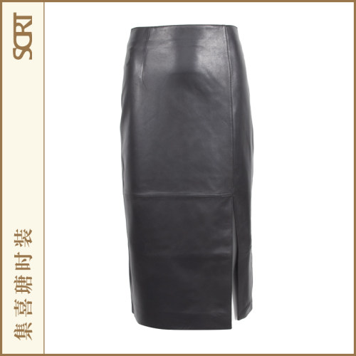 SCRT集喜瑭小胎羊皮包臀半身裙