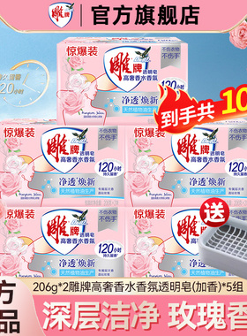 雕牌洗衣皂206g10块香氛香水透明肥皂除菌加香持久留香官方旗舰店