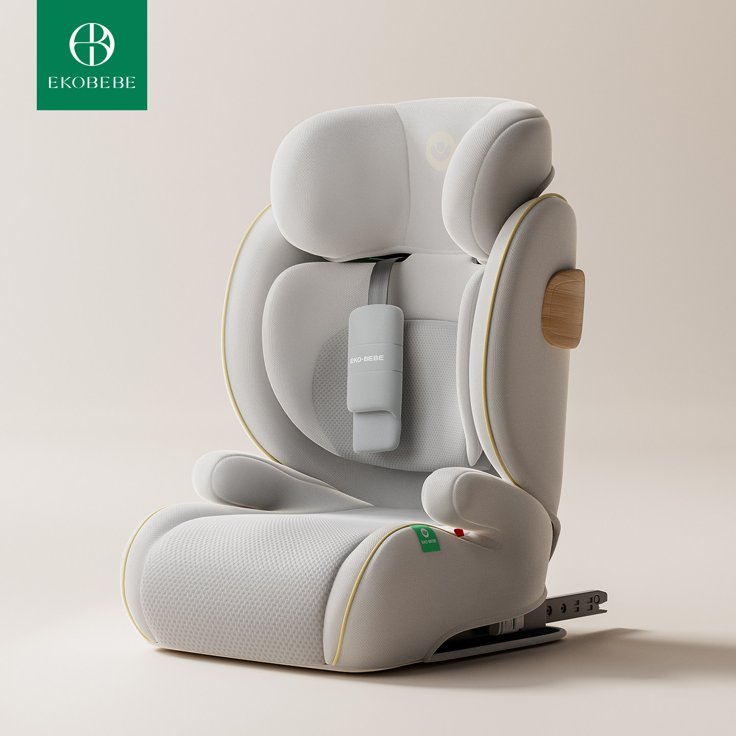 ekobebe儿童安全座椅3岁以上大童增高垫便携式简易车载坐垫3c认证