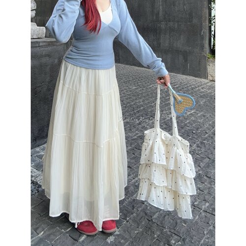 大码夏季防晒显瘦针织A字裙套装