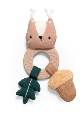 丹麦Sebra 婴儿可爱动植物造型硅胶牙胶宝宝安抚神奇磨牙玩具抓握