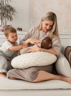 丹麦Sebra进口高级宝宝孕妈哺乳枕舒适亲肤抗菌透气纯棉枕套0m+