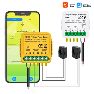 涂鸦WIFI智能电流互感器80A电能采集器功率过载报警远程电流监控