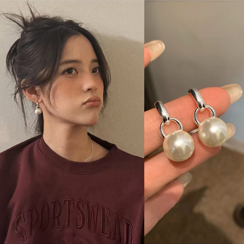 欧阳娜娜同款珍珠耳环高级感耳饰