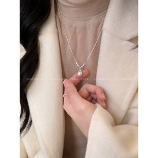 温柔风~碎银子珍珠项链女2026新款颈链轻奢高级感时尚锁骨链配饰