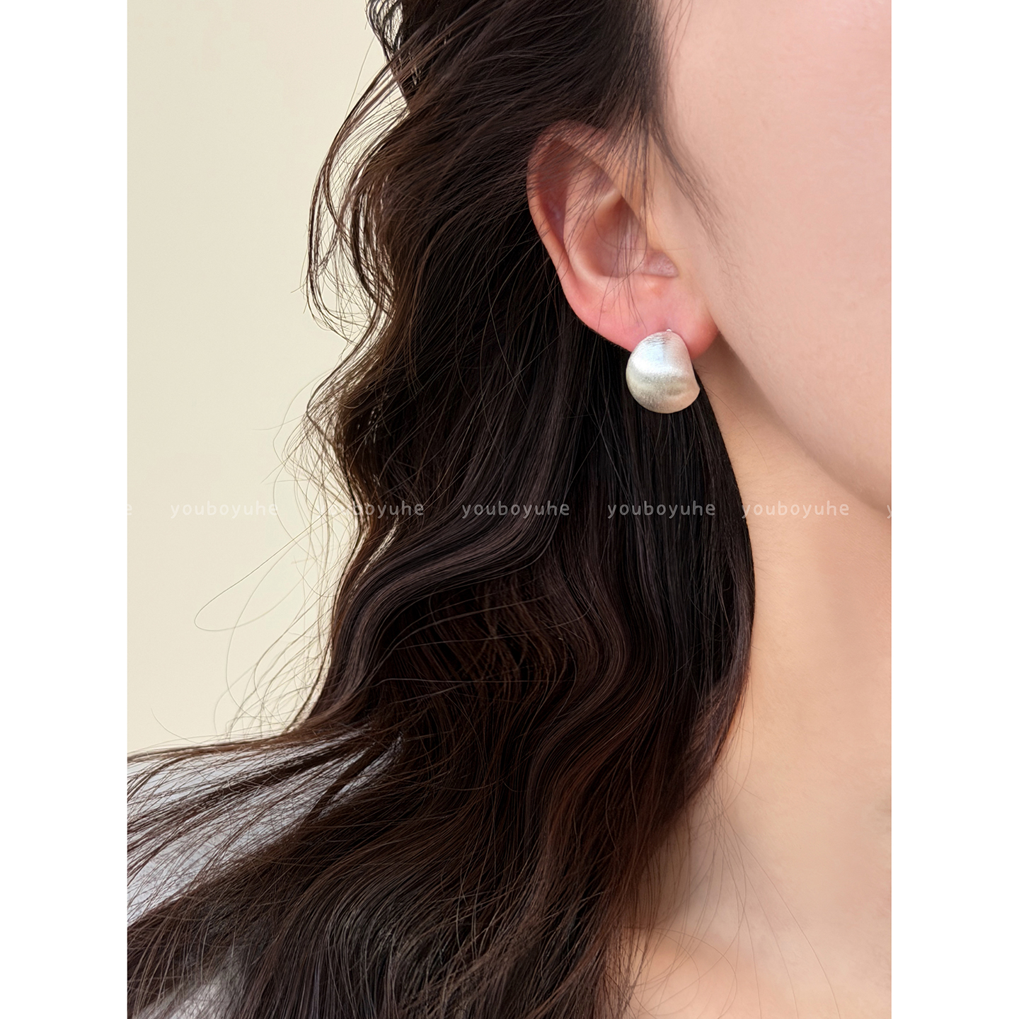 金色拉丝C形轻奢高级感气质耳环