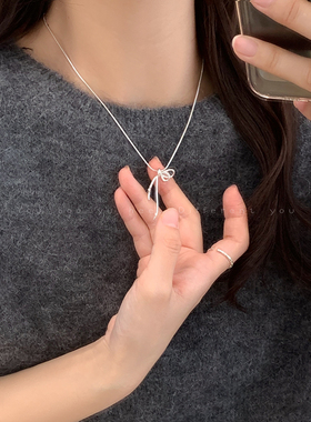蝴蝶结项链简约高级感小众配饰