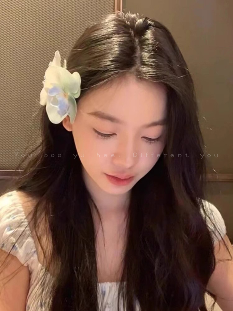 易梦玲同款蝴蝶兰发夹刘海一字夹