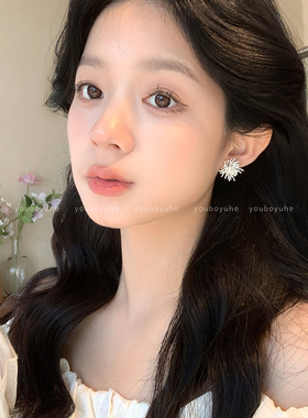 浪漫烟火~超闪烟花耳钉女2026新款独特设计耳环轻奢精致耳夹耳饰