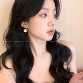 超仙蝴蝶C型耳圈女轻奢高级感耳钉2025夏季 新款 显脸小耳环耳饰品