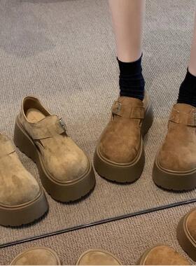 日本offcat厚底勃肯鞋女2025年秋季新款女全包博肯鞋增高单鞋