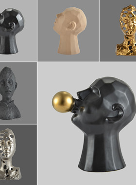 软装饰品艺术摆件抽象人物雕塑