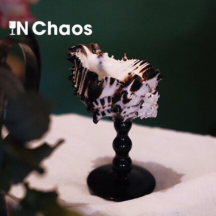 IN Chaos古典小众天然黑骨海螺杯矮脚杯酒杯女生可爱礼物高级感