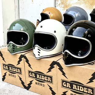 饰 moto3小体幽灵骑士机车装 RIDER头盔复古山车Bornfree全mini