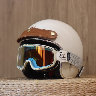 台湾evo复古头盔摩托半盔踏板