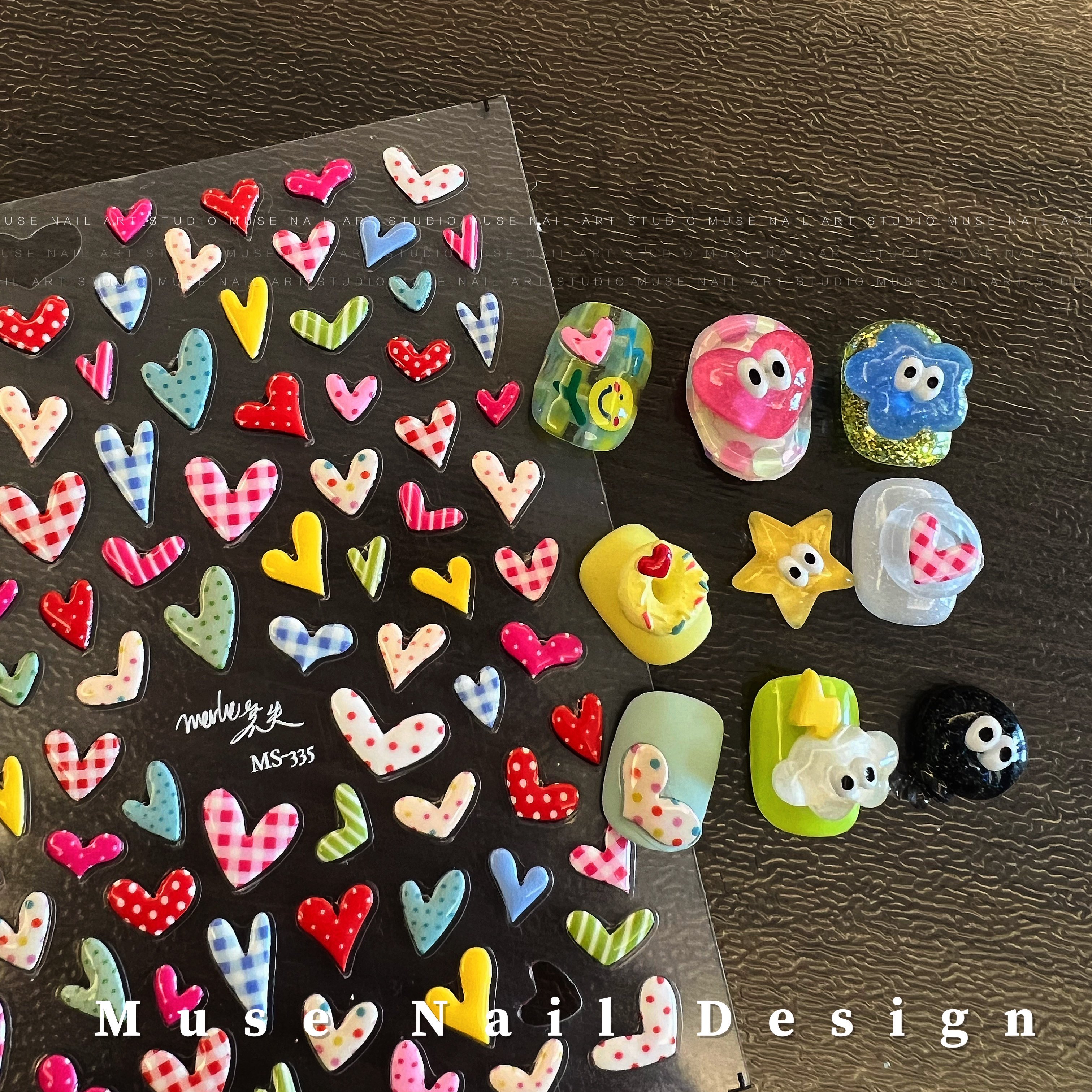 多巴胺超Ｑ卡通冰透水晶硬糖感可爱煤球童趣小眼睛爱心美甲贴纸,彩妆/香水/美妆工具,美甲工具,淘宝优惠券,粉丝福利购,淘宝优惠卷