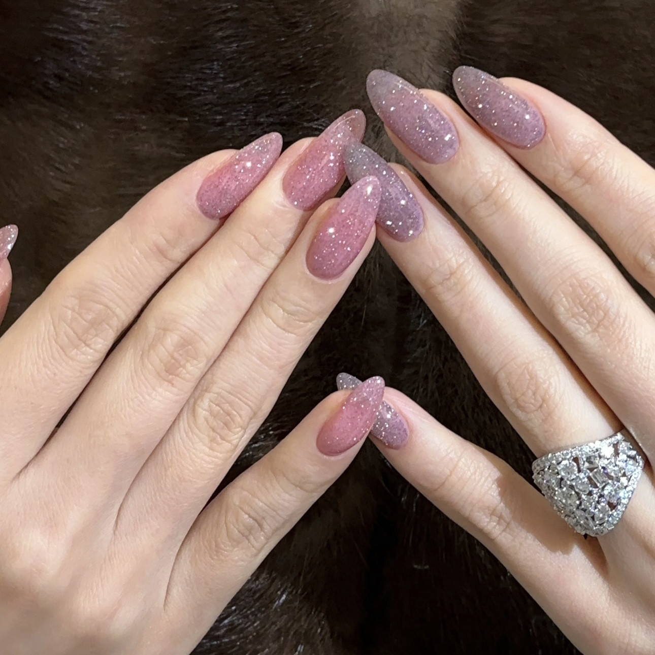 日本enoi碎钻胶爆闪少女粉F07