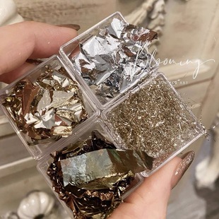 随心搭台湾blooming同款百搭基础素材4款新品美甲金箔超薄超闪亮