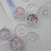 韩风素材超迷你星星爱心幻彩闪美甲新款 闪片超薄1mm指甲装 饰