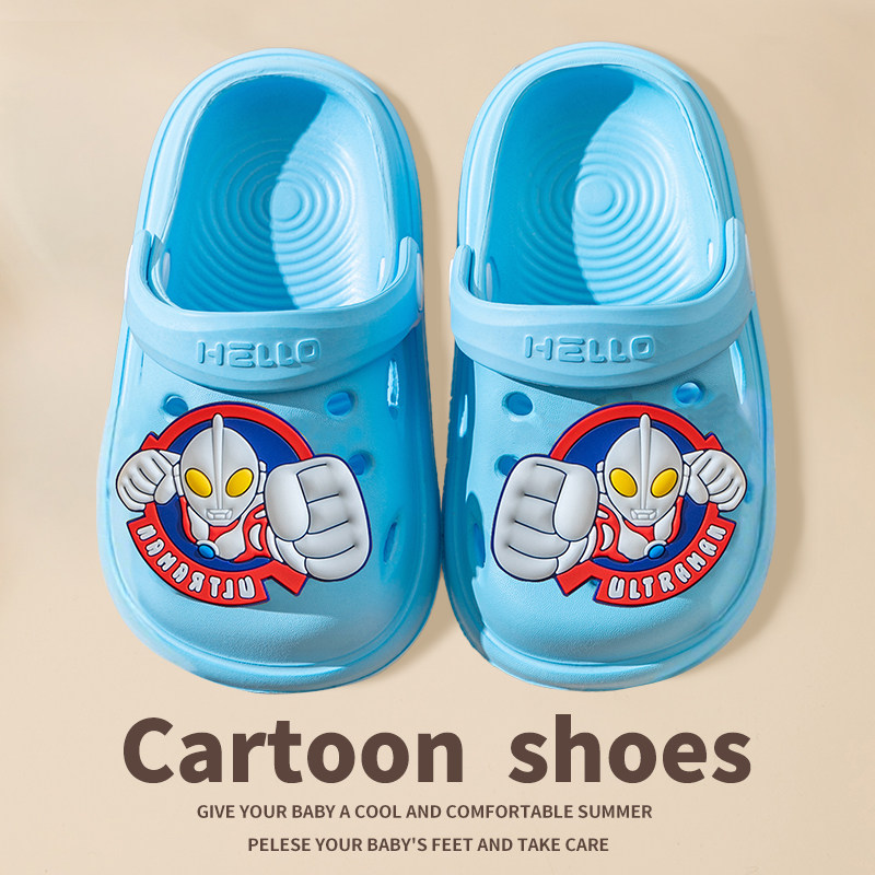 踩屎感奥特曼儿童拖鞋男童夏季浴室内防滑软底男孩家用外穿洞洞鞋,居家布艺,居家亲子拖鞋,淘宝优惠券,粉丝福利购,淘宝优惠卷