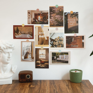 北欧ins风卡片墙贴墙面装 饰卧室房间布置贴画 饰贴纸网红打卡装