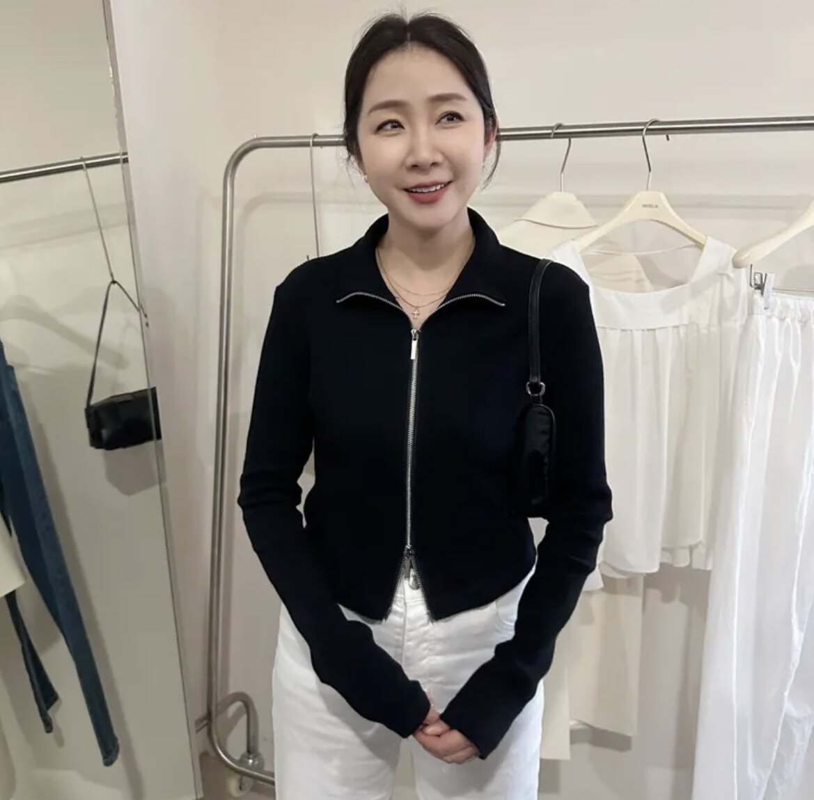 Widelia老大十三行老板娘春夏韩版修身显瘦双拉链设计上衣7069潮