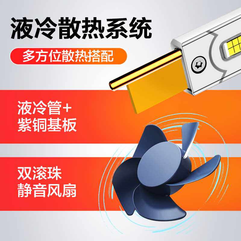 绚焰超亮汽车LED大灯9012H1H4H7车灯9005改装远近光灯泡一体强光